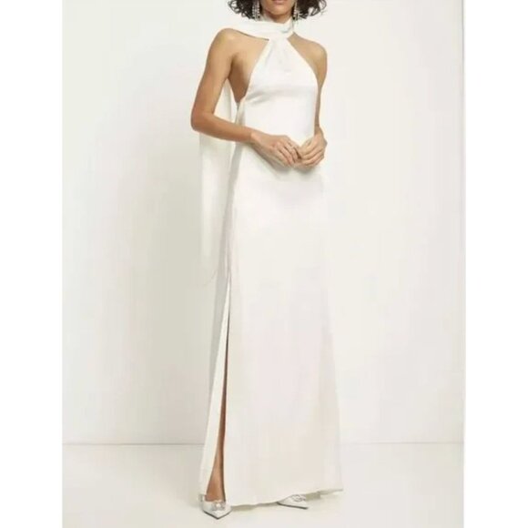 NEW Jonathan Simkhai Vittoria Gown in White NWT - Size 10 - Picture 1 of 8